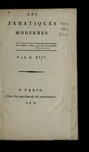 Tapa de Les fanatiques modernes