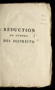 Tapa de Reduction du nombre des districts