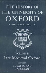 Tapa de Late Medieval Oxford
