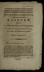 Tapa de Rapport fait par Delaporte (des Co tes-du-Nord), au nom d'une commission, sur l'hospice de Villeneuve-le  s-Avignon