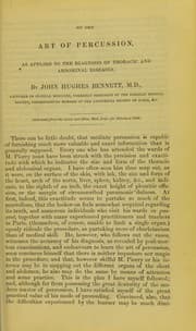 Tapa de On the art of percussion, as applied to the diagnosis of thoracic and abdominal diseases
