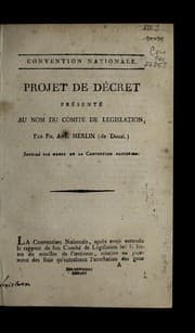 Tapa de Projet de de cret pre sente  au nom du Comite  de le gislation