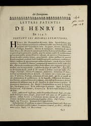 Tapa de Lettres patentes de Henry II