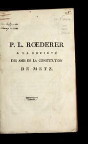 Tapa de P.L. Roederer a la Socie te des amis de la constitution de Metz