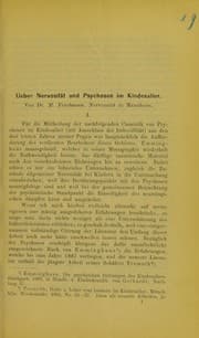 Tapa de Ueber Nervosit©Þt und Psychosen im Kindesalter
