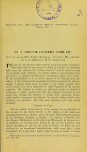 Tapa de On a chronic cholera carrier