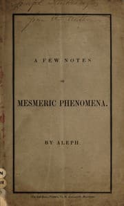 Tapa de A few notes on mesmeric phenomena