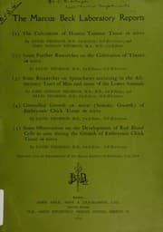 Tapa de The Marcus Beck Laboratory reports