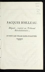 Tapa de Jacques Boilleau, de pute , traduit au Tribunal re volutionnaire, a tous les vrais sans-culottes