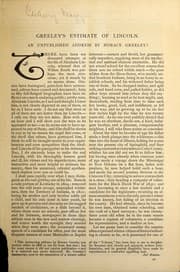 Tapa de Greeley's estimate of Lincoln