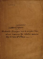 Tapa de Recherche chimique sur la composition d'une liqueur tres-volatile, connu©± sous le nom d'©♭ther