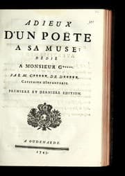Tapa de Adieux d'un poe te a   sa muse