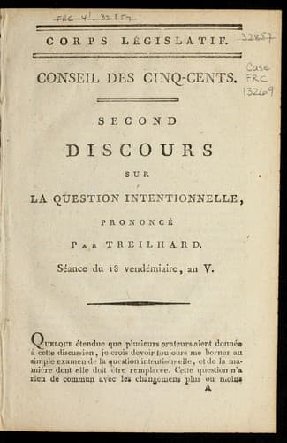 Tapa de Second discours sur la question intentionnelle