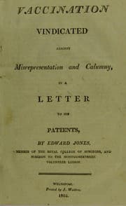 Tapa de Vaccination vindicated against misrepresentation and calumny, in a letter to his patients