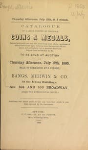 Tapa de Catalogue of a large cabinet of valuable coins & medals ...