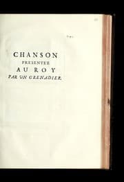 Tapa de Chanson presente e au roy