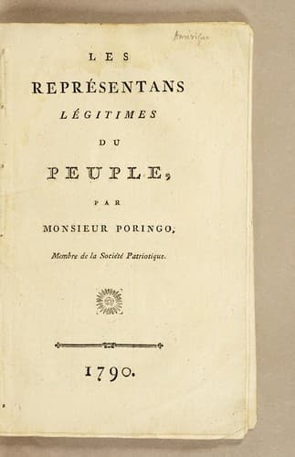 Tapa de Les représentans légitimes du peuple