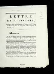 Tapa de Lettre de M. Linare s, supe rieur de MM. les missionnaires de Pe rigueux, a   M. l'e ve que constitutionnel