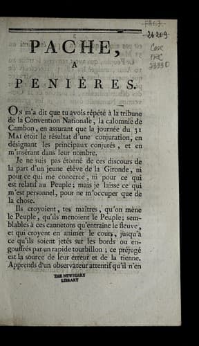 Tapa de Pache, a Penie  res