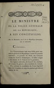 Tapa de Le ministre de la police ge ne rale de la Re publique a ses concitoyens