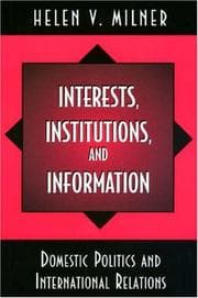 Tapa de Interests, institutions, and information
