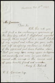 Tapa de [Letter to] Mr. Garrison, Dear Sir