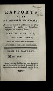 Tapa de Rapports faits a l'Assemble e nationale, au nom du Comite  de l'alie nation des biens nationaux, le 17 juillet 1790, sur le retrait lignager & sur le droit d'e cart