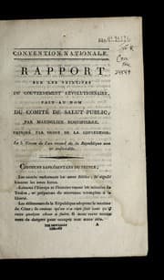 Tapa de Rapport sur les principes du gouvernement re volutionnaire