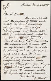 Tapa de [Letter to] Wm. L. Garrison, Dear Sir