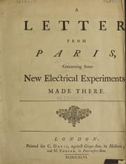 Tapa de A letter from Paris concerning some new electrical experiments made there