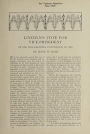 Tapa de Lincoln's vote for vice-president in the Philadelphia Convention of 1856