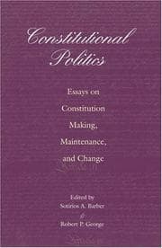 Tapa de Constitutional politics