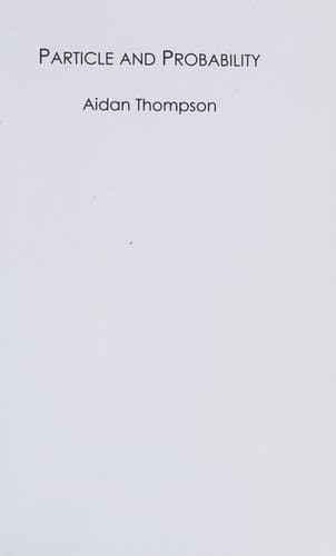 Tapa de Particle and probability