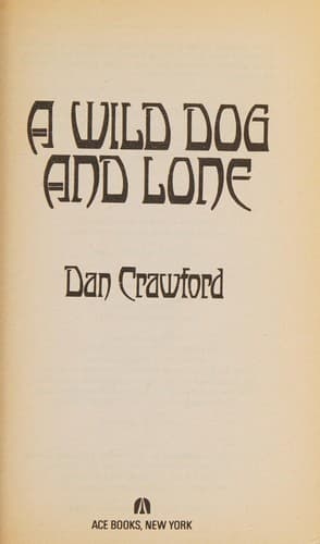 Tapa de A Wild Dog and Lone