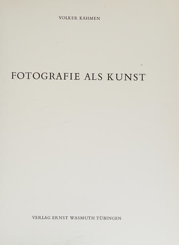 Tapa de Fotografie als Kunst