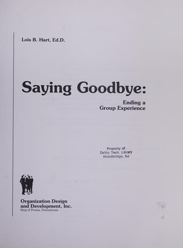 Tapa de Saying goodbye