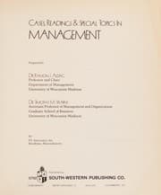 Tapa de Cases, readings and special topics in management