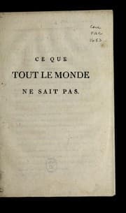 Tapa de Ce que tout le monde ne sait pas
