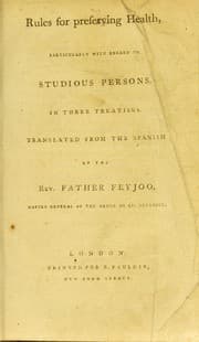 Tapa de Rules for preserving health, particularly with regard to studious persons : in three treatises
