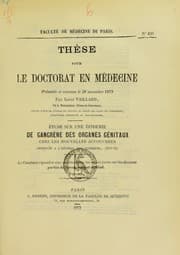 Tapa de ©tude sur une ©♭pidemie de gangr©·ne des organes g©♭nitaux chez les nouvelles accouch©♭es observ©♭e ©  l'H©þpital des Cliniques, 1872-73