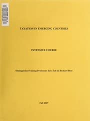 Tapa de Taxation in emerging countries
