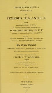 Tapa de Dissertatio medica inauguralis, de remediis purgantibus ...
