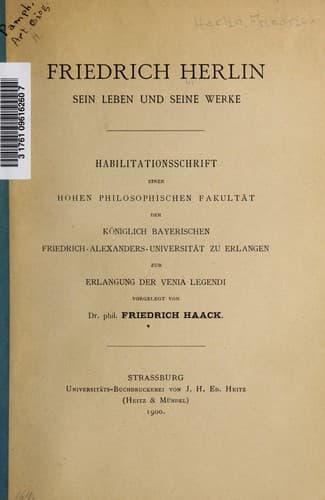 Tapa de Friedrich Herlin