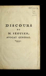 Tapa de Discours de M. Se guier, avocat ge ne ral