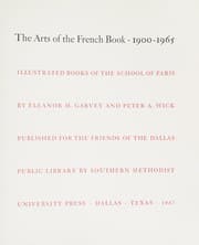 Tapa de The arts of the French book, 1900-1965