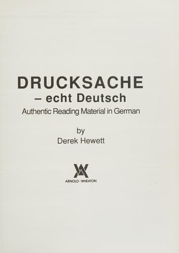Tapa de Drucksache echt Deutsch