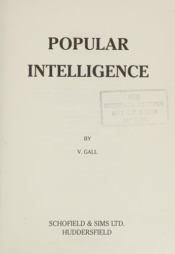 Tapa de Popular Intelligence