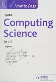 Tapa de How to Pass Higher Computing Science
