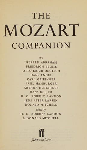 Tapa de The Mozart companion
