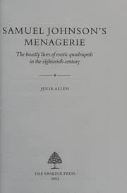 Tapa de Samuel Johnson's menagerie